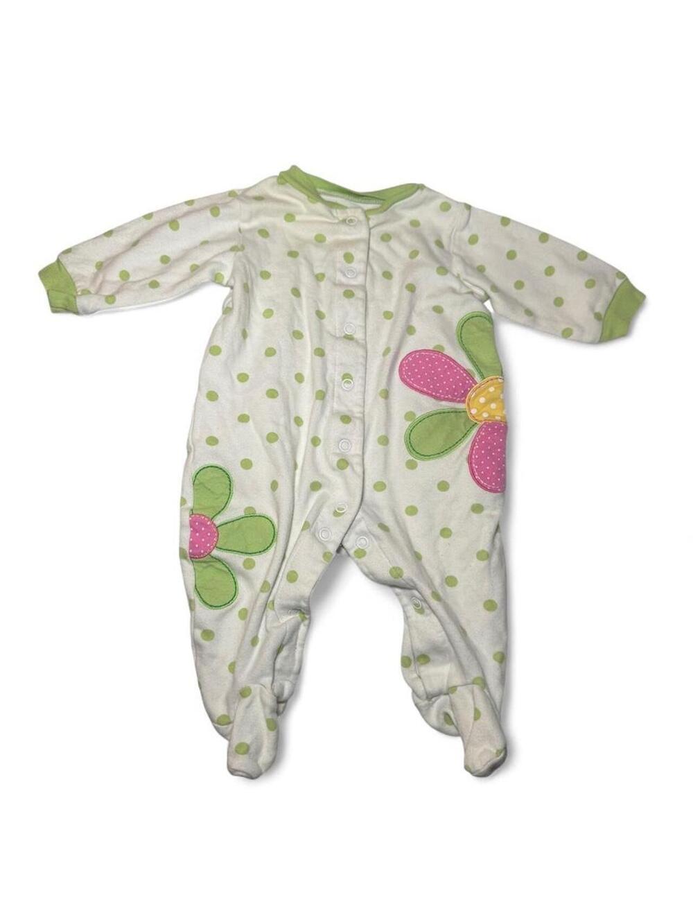 Carter 3 Girls Multi and White Sleepsuits-babygrow